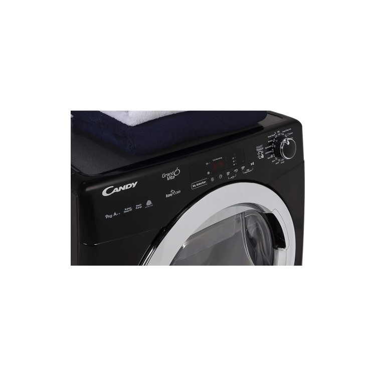 Refurbished Candy GVSH9A2DCEB-80/ Smart Freestanding 9KG Heat Pump Tumble Dryer Black