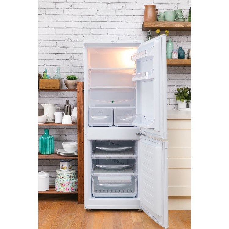 GRADE A2 - Hotpoint HBD5515W 60/40 First Edition 157x55cm 217L Freestanding Fridge Freezer - White