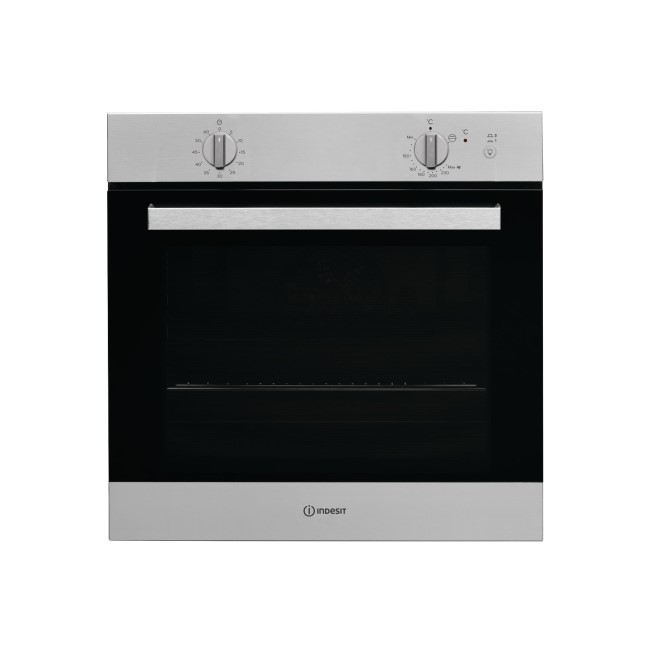 Refurbished Indesit IGW620IXUK 66 Litre Gas Built-in Single Oven - Stainless Steel