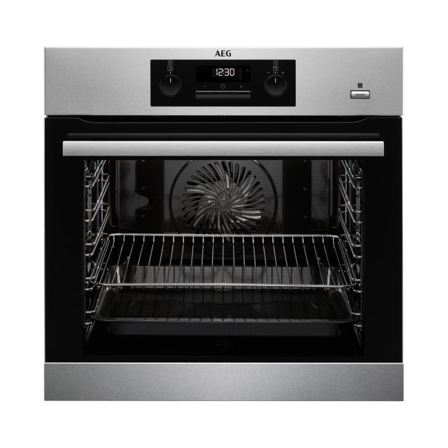 GRADE A1 - AEG BPS351020M SteamBake Pyrolytic Multifunction Oven Stainless Steel