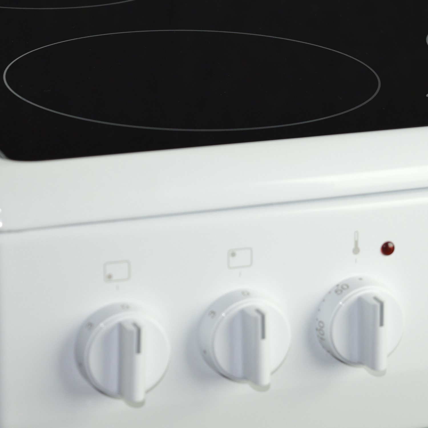 Refurbished Amica AFC1530WH 50cm 4 Zone Ceramic Hob Electric Cooker