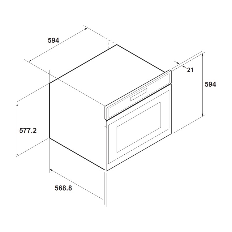 GRADE A3 - Rangemaster RMB608BLSS 60cm Built-in 8 Function Electric Single Oven