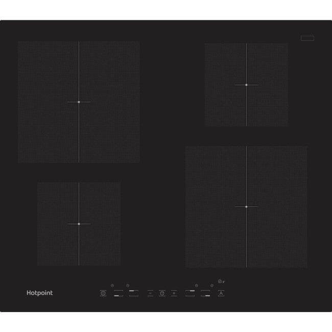 GRADE A1 - Hotpoint CIA640C 58cm Touch Control Four Zone Induction Hob Black