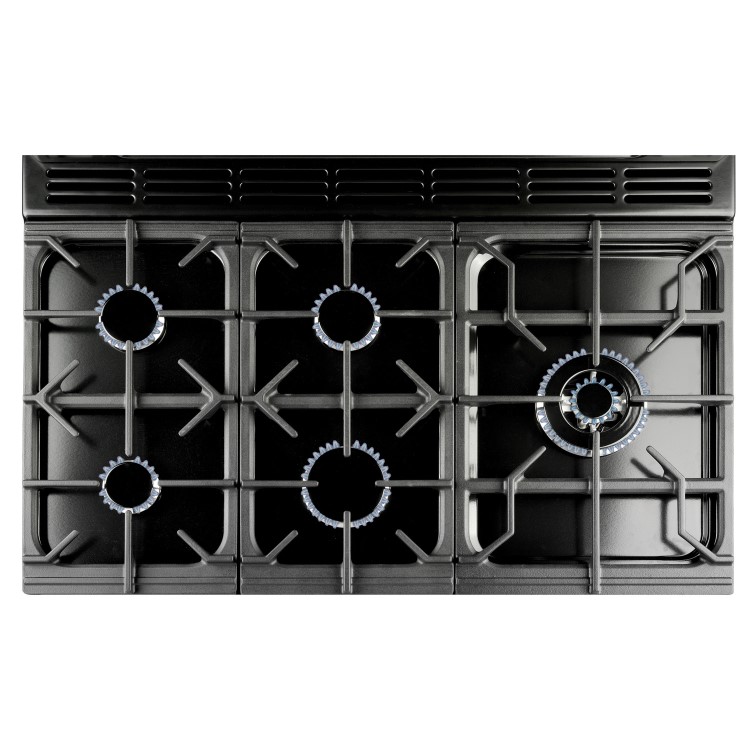 Rangemaster PROP90DFFCYC Professional Plus 90cm Dual Fuel Range Cooker - Cranberry