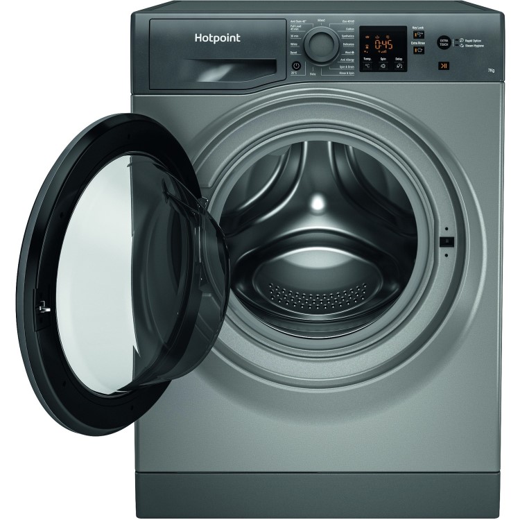 Hotpoint NSWM742UGGUKN 7kg 1400rpm Freestanding Washing Machine - Graphite