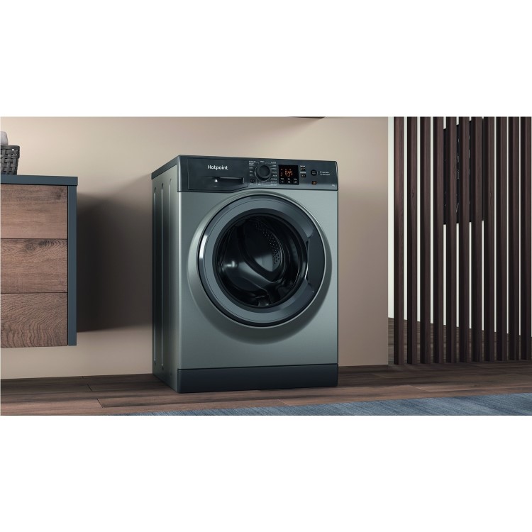 Hotpoint NSWM742UGGUKN 7kg 1400rpm Freestanding Washing Machine - Graphite