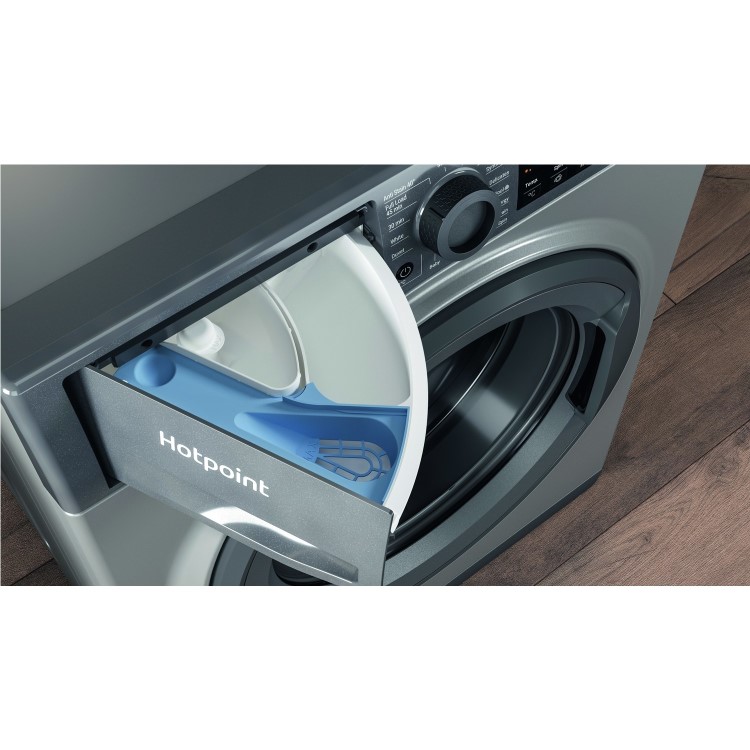 Hotpoint NSWM742UGGUKN 7kg 1400rpm Freestanding Washing Machine - Graphite