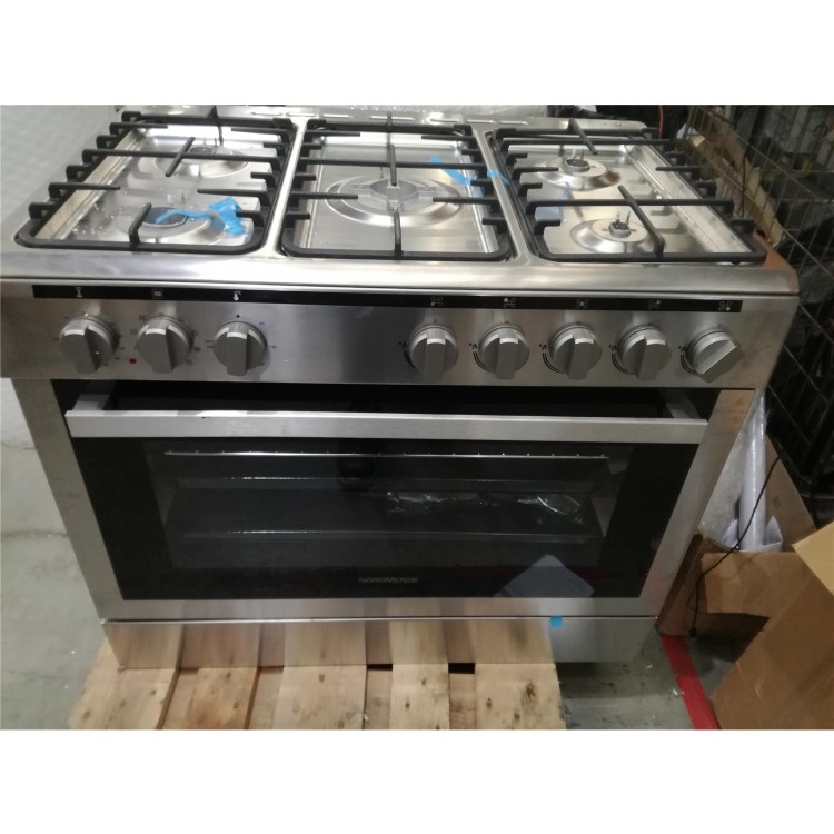 Refurbished NordMende CSG92IX 90cm Single Oven Dual Fuel Range Cooker Stainless Steel