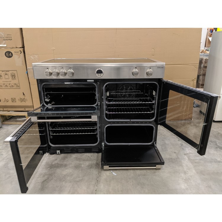GRADE A3 - Stoves Sterling  S1100Ei 110cm Electric Range Cooker With Induction Hob - Stainless Steel