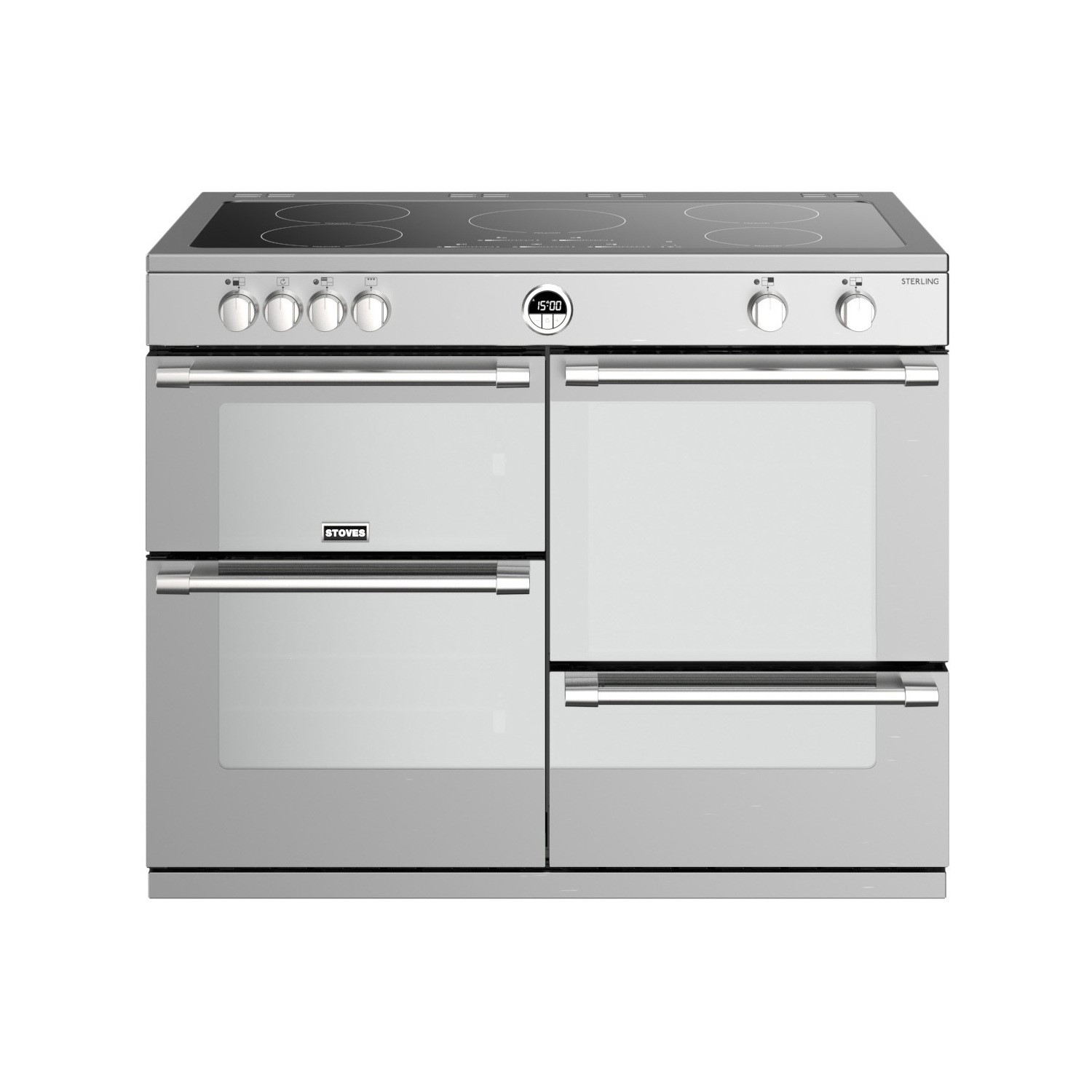 Stoves Sterling S1100Ei 110cm Electric Range Cooker With Induction Hob - Stainless Steel