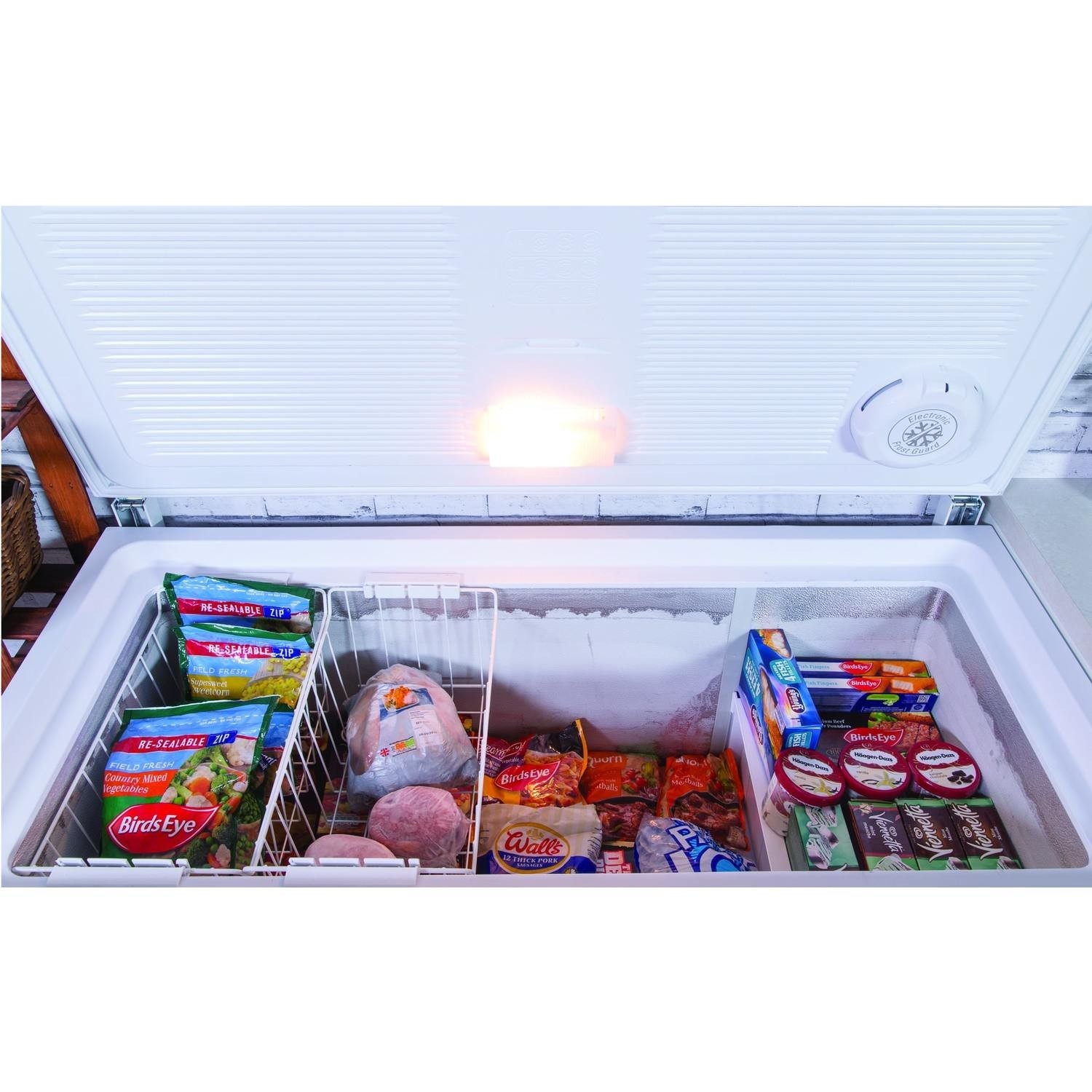 Hotpoint CS1A400HFMFA 390 Litre Chest Freezer 70cm Deep 141cm Wide White Appliances Direct