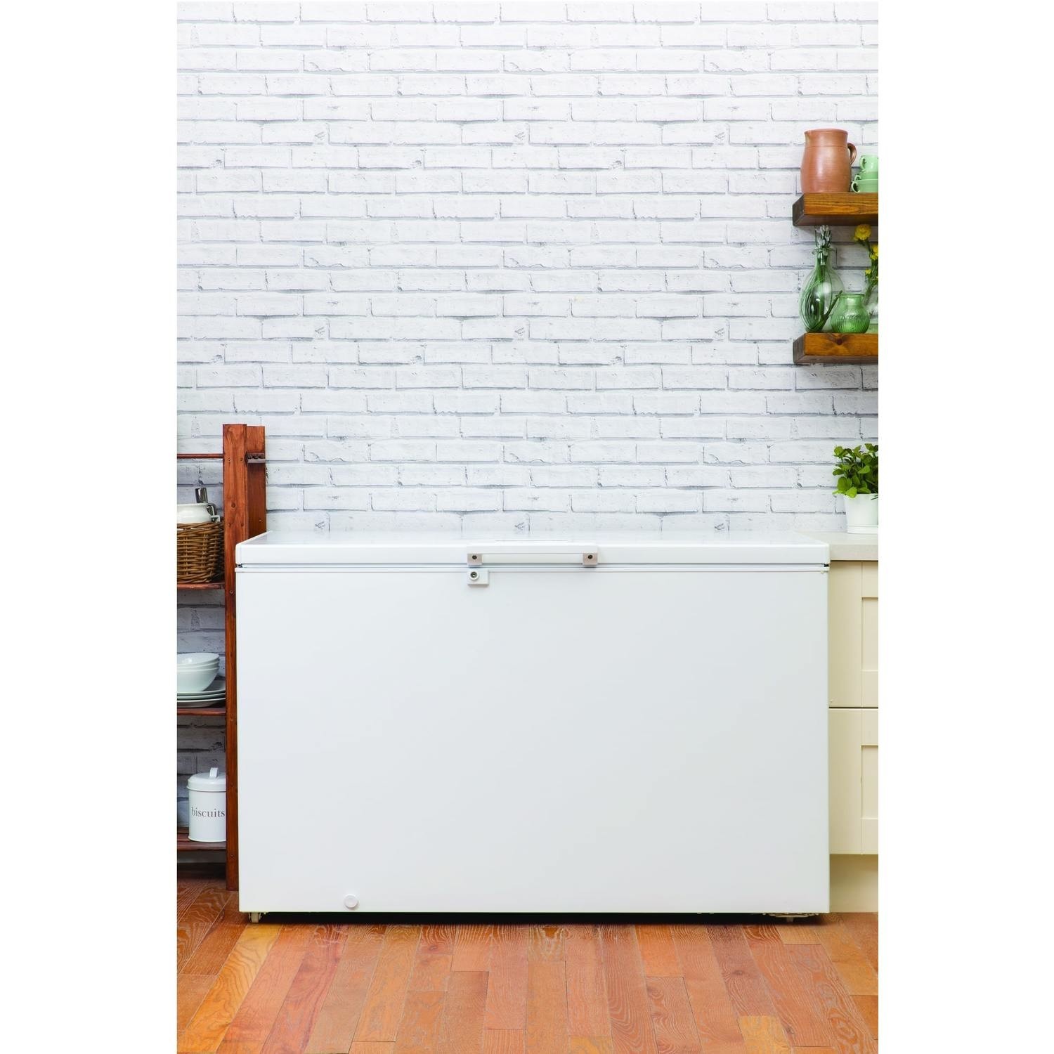 Hotpoint CS1A400HFMFA 390 Litre Chest Freezer 70cm Deep 141cm Wide White Appliances Direct