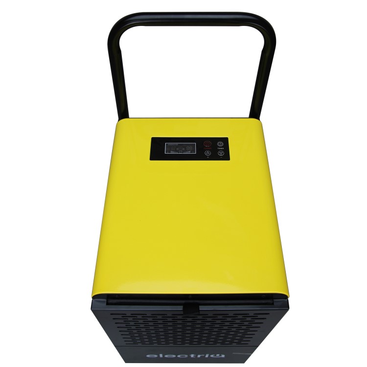 GRADE A5 - electriQ 50L Industrial Portable Dehumidifier with Metal Body & Large Wheels