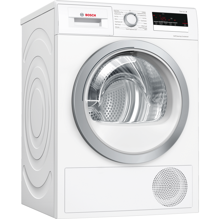 Refurbished Bosch WTW85231GB 8kg Freestanding Heat Pump Tumble Dryer With Self Cleaning Condenser - White