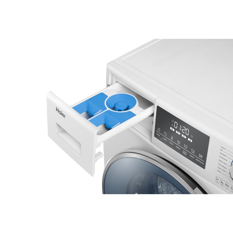GRADE A2 - Haier HW80-B14876 8kg 1400rpm Freestanding Washing Machine with Direct Motion Motor - White