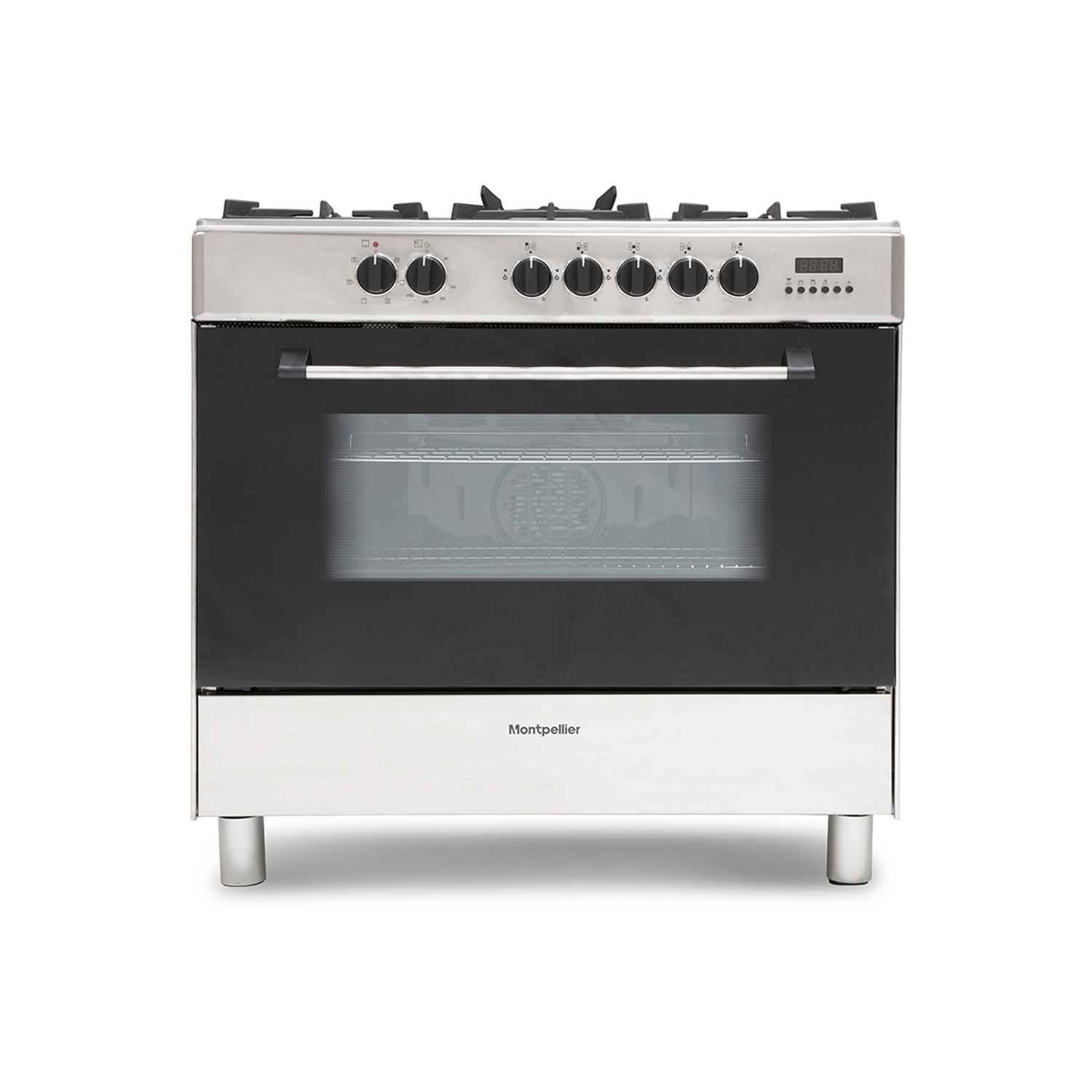 Montpellier 90cm Dual Fuel Range Cooker - Stainless Steel