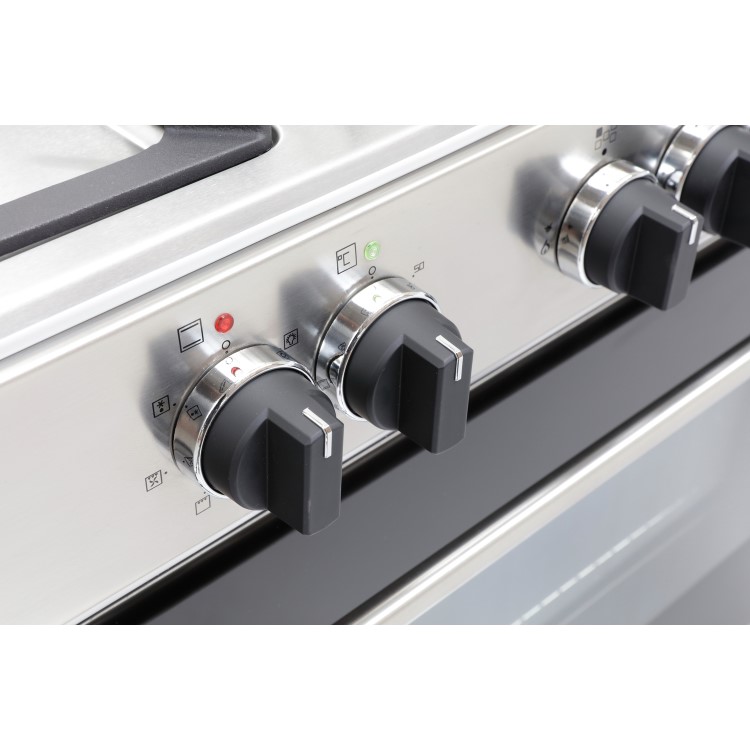 GRADE A2 - Montpellier MR91DFMX 90cm Single Cavity Dual Fuel Range Cooker - Stainless Steel