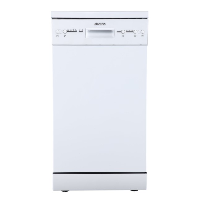 electriQ 10 Place Settings Freestanding Slimline Dishwasher - White