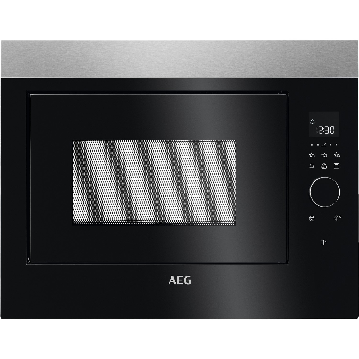 Refurbished AEG MBE2658DEM Built In 26L 900W Microwave with Grill Black