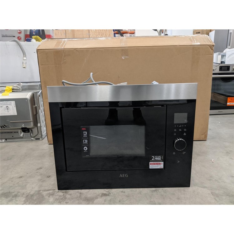 Refurbished AEG MBE2658DEM Built In 26L 900W Microwave with Grill Black