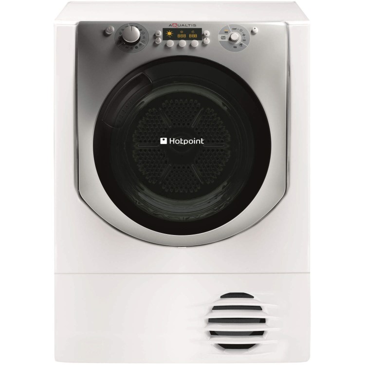 GRADE A2 - Light cosmetic damage - Hotpoint AQC9BF7E1 9kg Freestanding Condenser Tumble Dryer - White With Tungsten Door