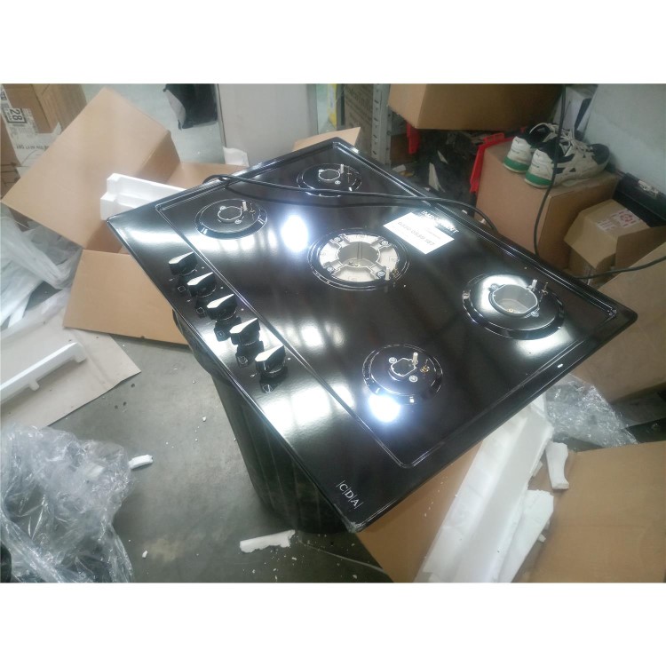 Refurbished CDA HG7251BL 70cm 5 burner gas hob - wok burner - front control - Black