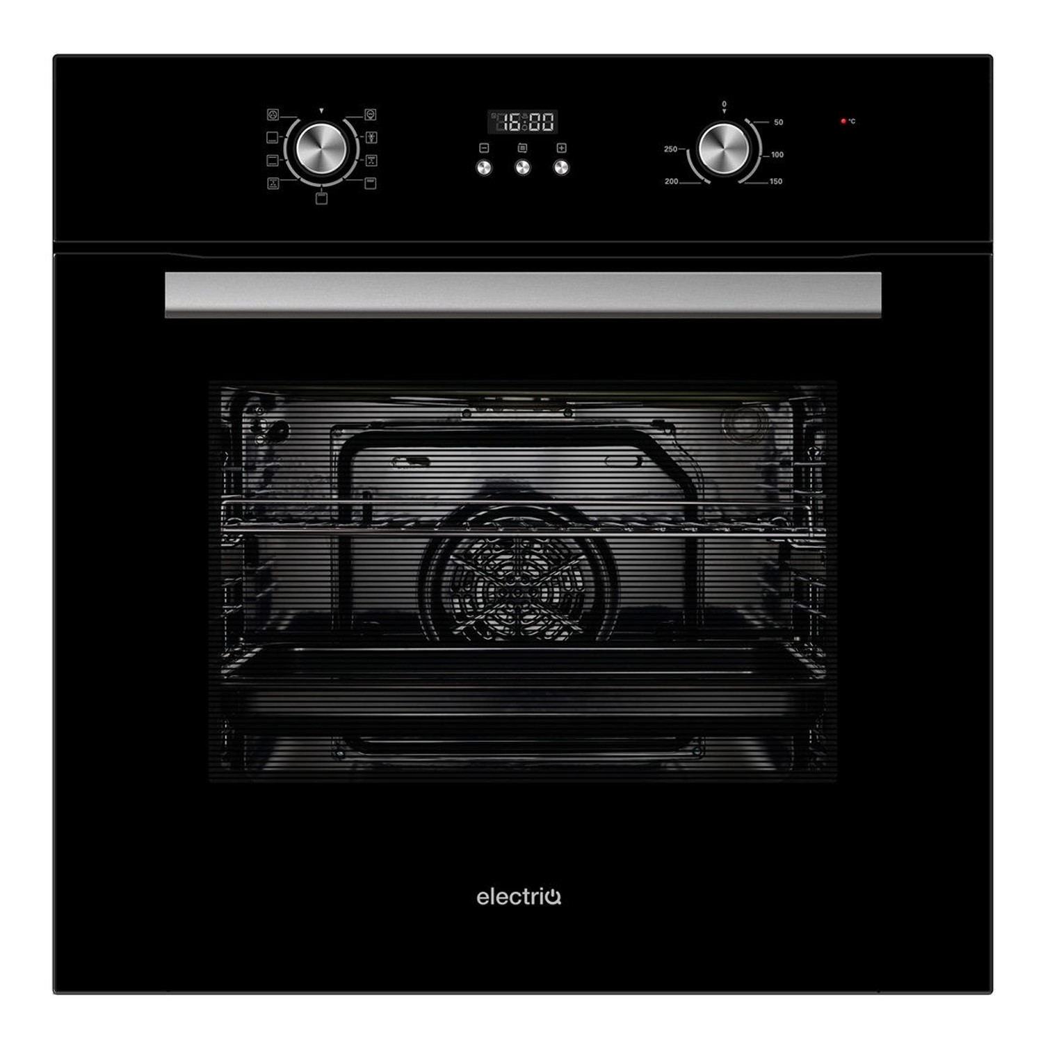 Refurbished electriQ EQOVENM3 60cm Single Built In Electric Oven Black