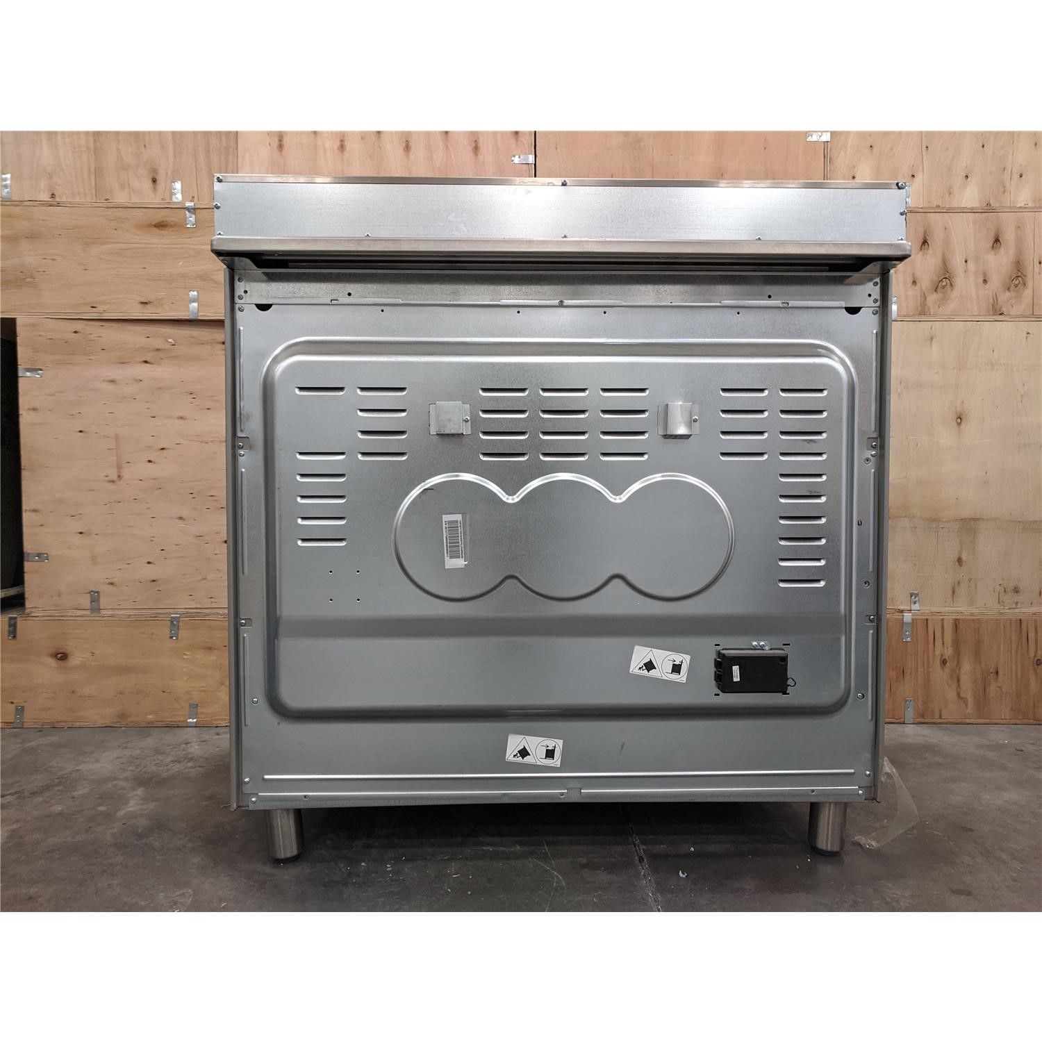 Refurbished Montpellier 90cm Electric Single Oven Range Cooker With Ceramic Hob Stainless Steel