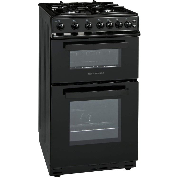 NordMende 50cm Double Cavity LPG Cooker - Black