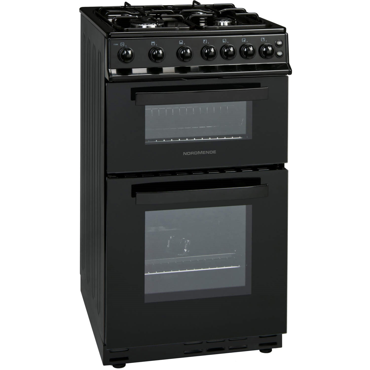 Refurbished NordMende CTG51LPGBK 50cm Double Cavity LPG Cooker Black