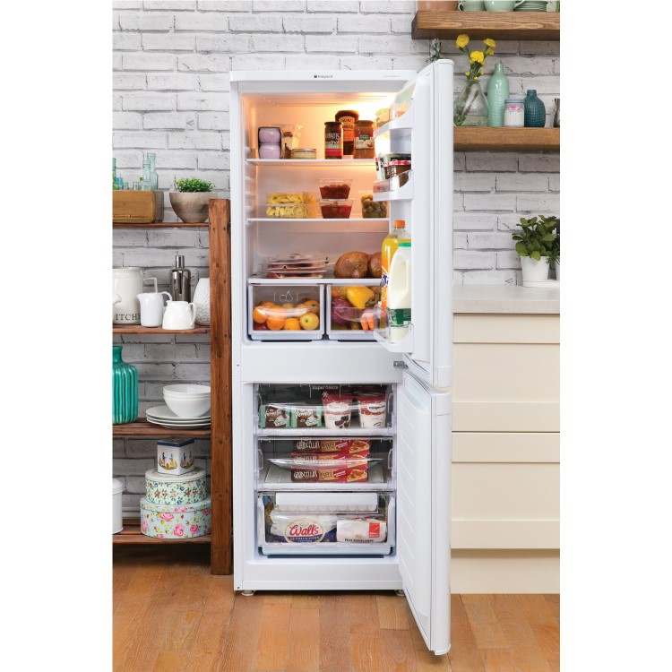 GRADE A2 - Hotpoint HBD5515W 60/40 First Edition 157x55cm 217L Freestanding Fridge Freezer - White