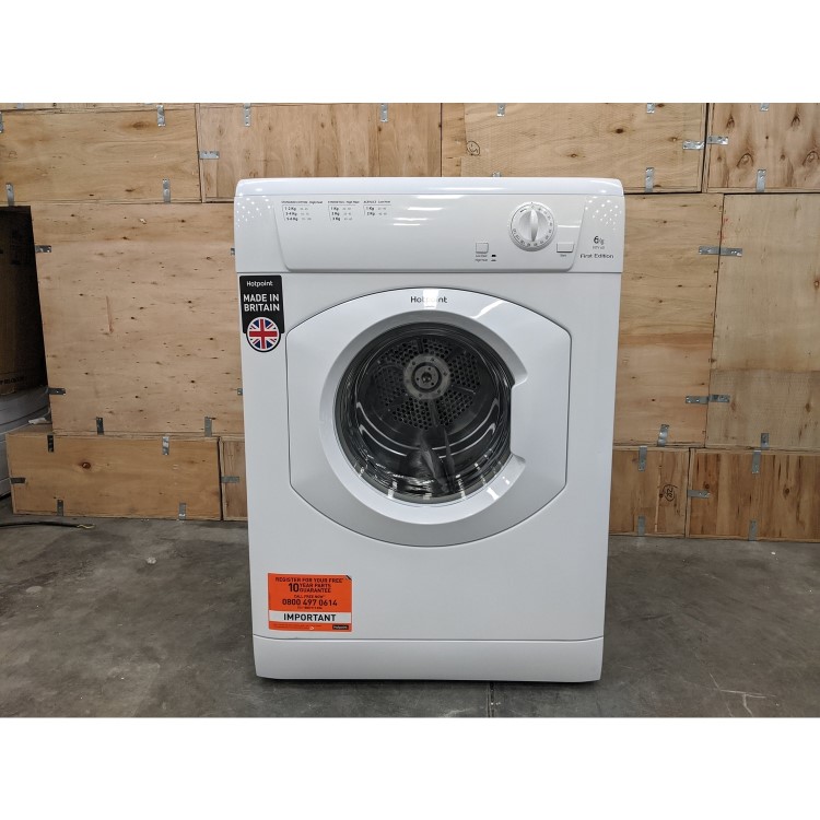 Refurbished Hotpoint FETV60CP 6kg Freestanding Vented Tumble Dryer - Polar White
