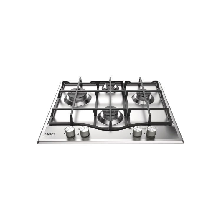GRADE A2 - Hotpoint PCN641IXH 60cm Four Burner Gas Hob Stainless Steel