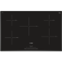 Refurbished Bosch Serie 6 PIV851FB1E 80cm 5 Zone Induction Hob Black With Three Bevelled Edges