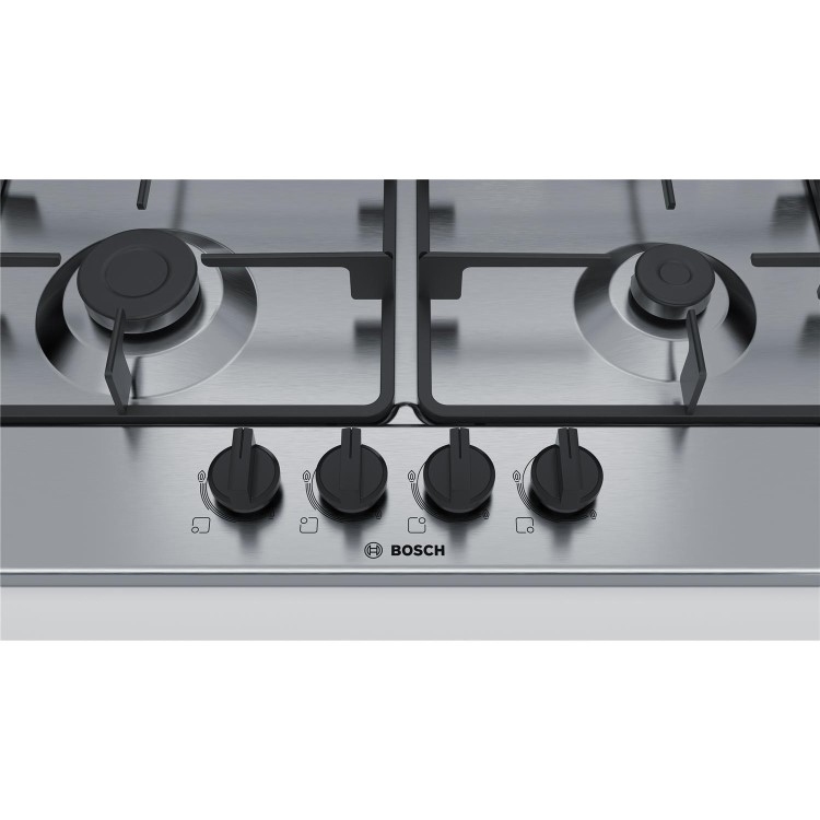 GRADE A3 - Bosch PGP6B5B60 Serie 4 60cm Four Burner Gas Hob - Stainless Steel