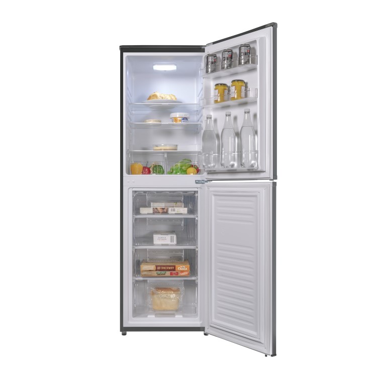 electriQ 242 Litre 50/50 Freestanding Fridge Freezer - Black