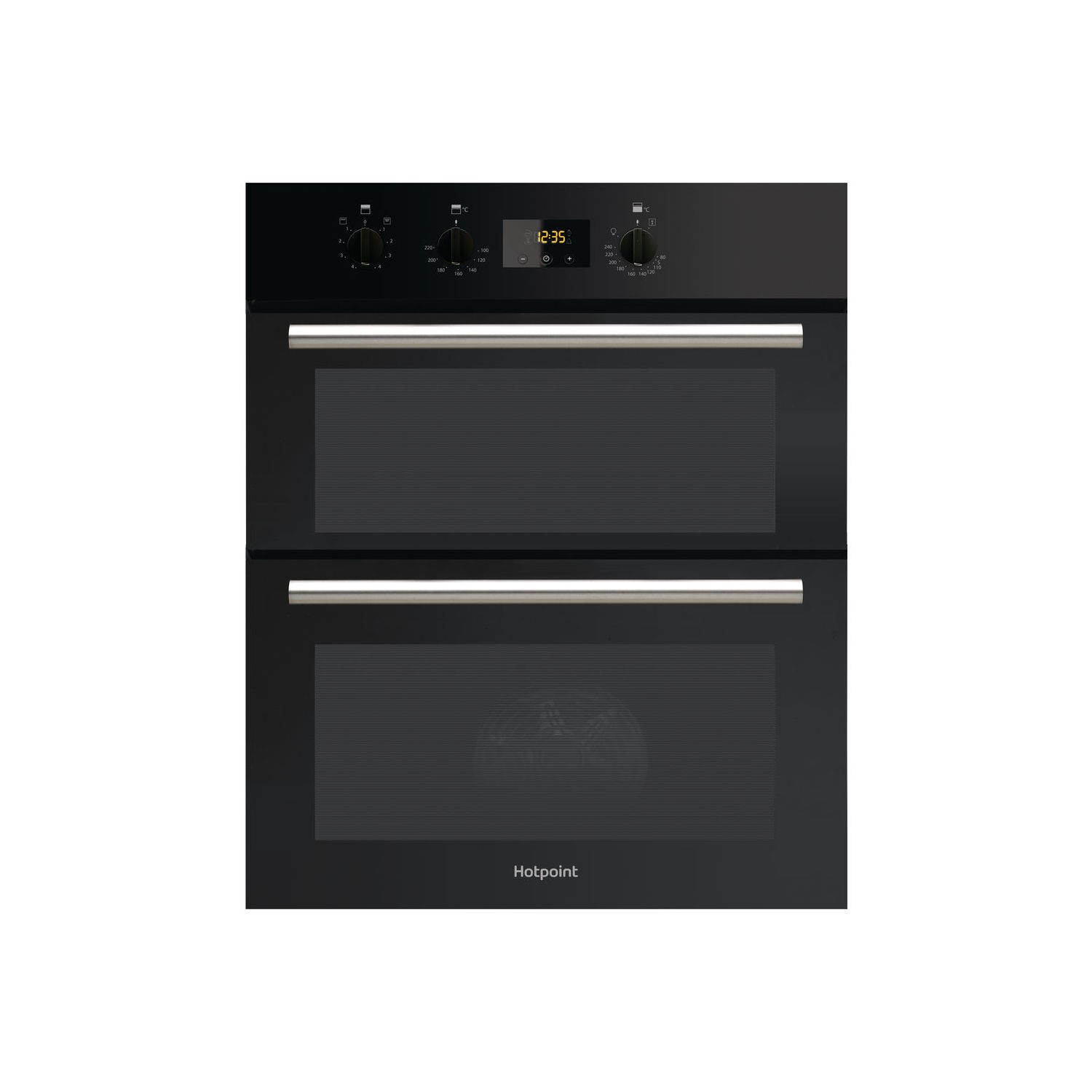 Refurbished Hotpoint DU2540BL 60cm Double Built Under Electric Oven