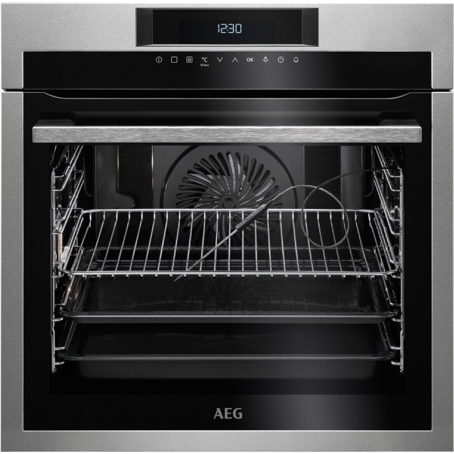 AEG BPE642020M SenseCook Pyrolytic Electric Single Oven - Stainless Steel