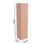 GRADE A2 - 350mm Wall Hung Bathroom Storage Unit Matt Nude - Empire