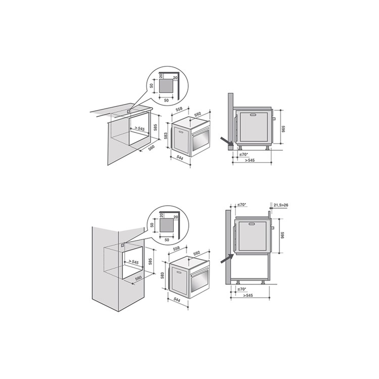 De Dietrich DOC7360X Multifunction 73L Single Oven with Catalytic Liners - Platinum