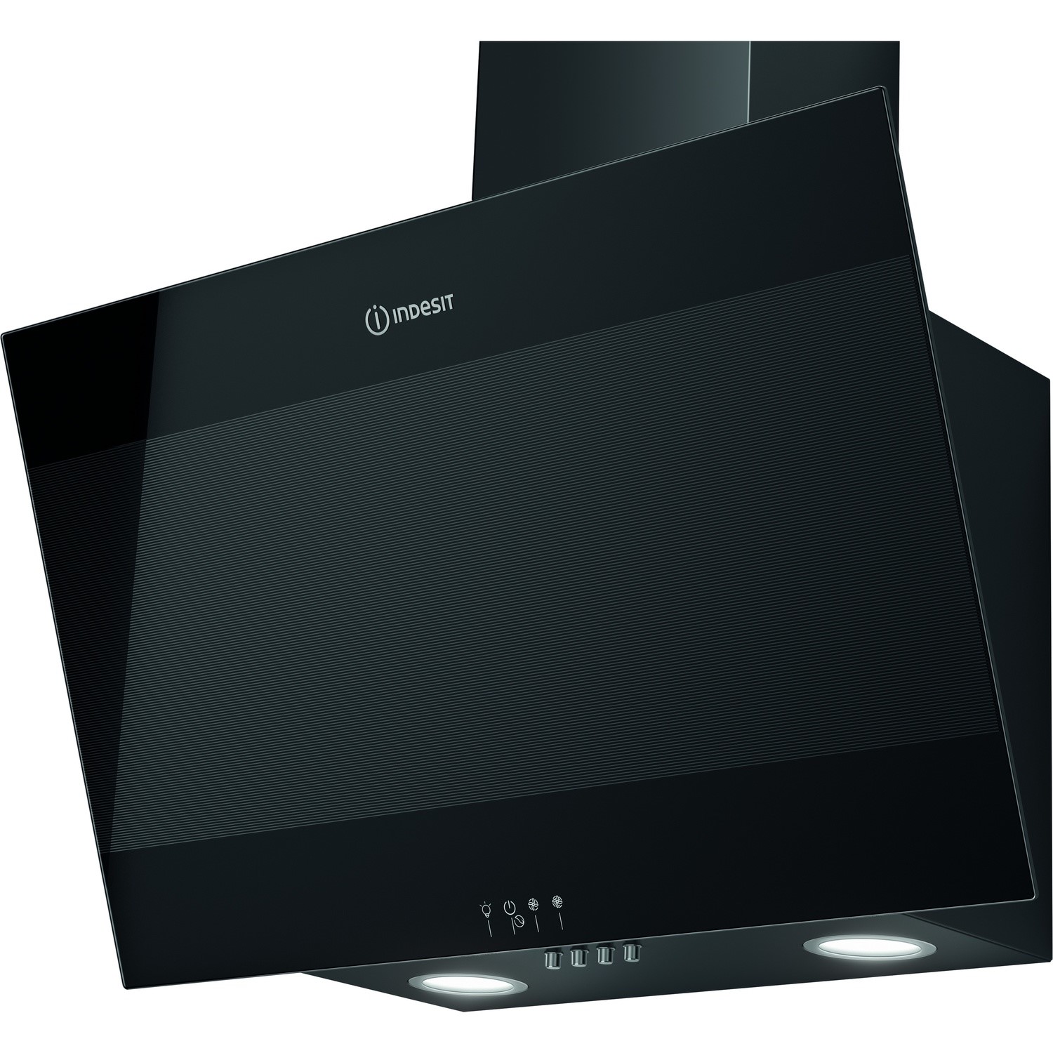 Refurbished Indesit IHVP66LMK 60cm Cooker Hood Black