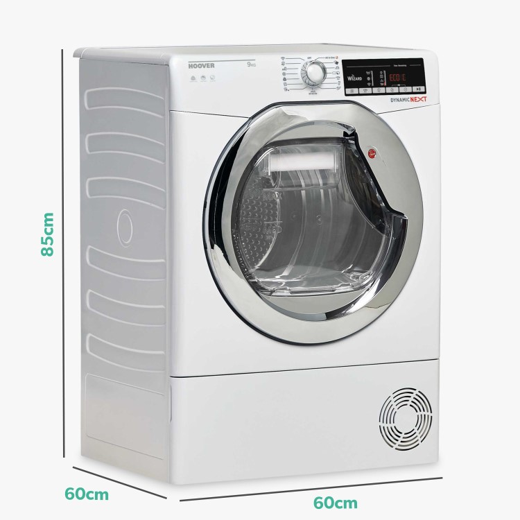 GRADE A1 - Hoover DXOC9TCE-80 9kg Freestanding Condenser Tumble Dryer - White