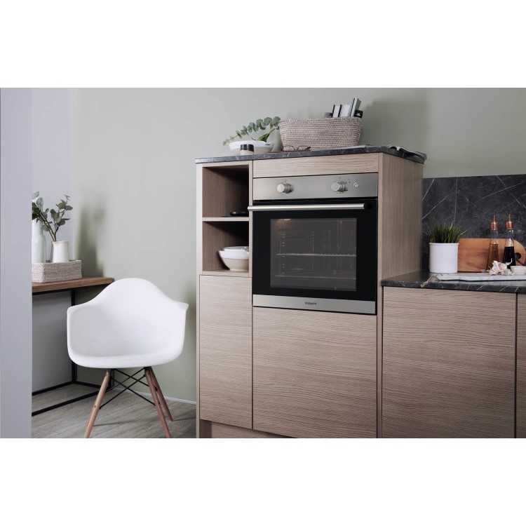 GRADE A3 - Hotpoint GA2124IX Single Gas Oven - Stainless Steel