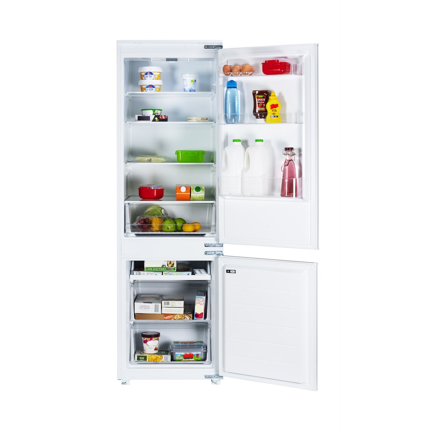 electriQ 269 Litre 70/30 Integrated Fridge Freezer - White