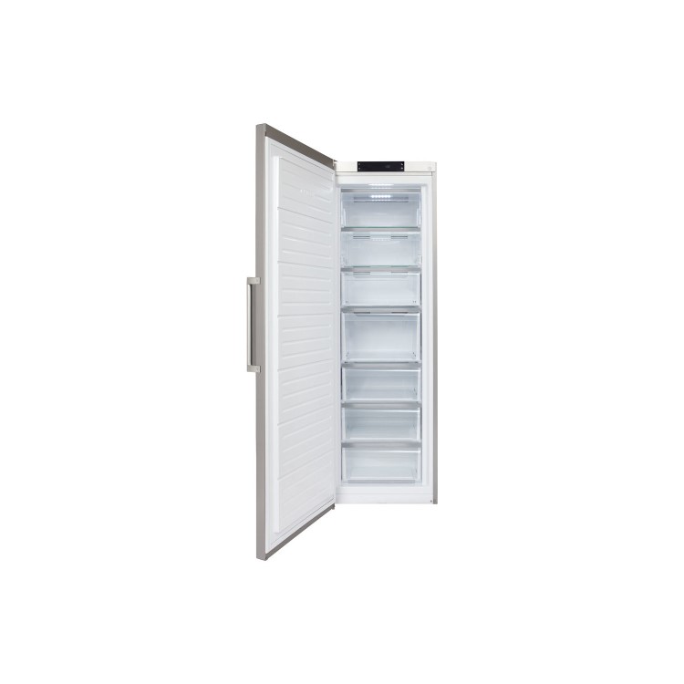 Refurbished CDA FF881SC 280 Litre Freestanding Upright Freezer 185cm Tall Frost Free 59.5cm Wide - Stainless Steel