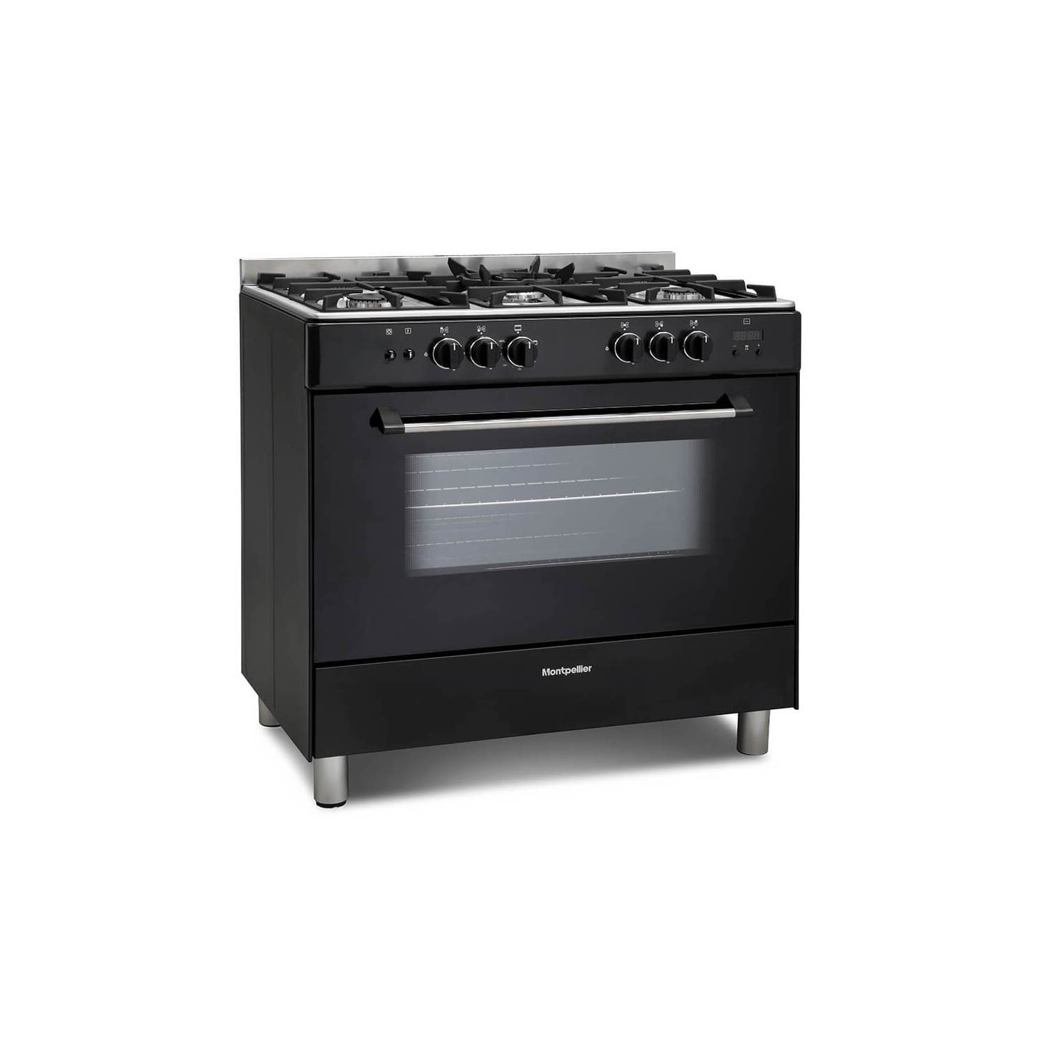 Montpellier 90cm Gas Range Cooker - Black