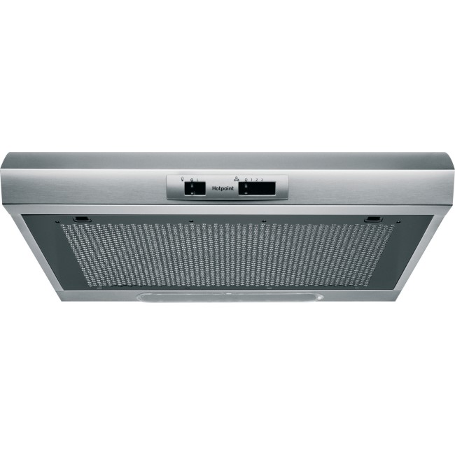 Refurbished Hotpoint PSLMO65FLSX 60cm Conventional Cooker Hood Stainless Steel