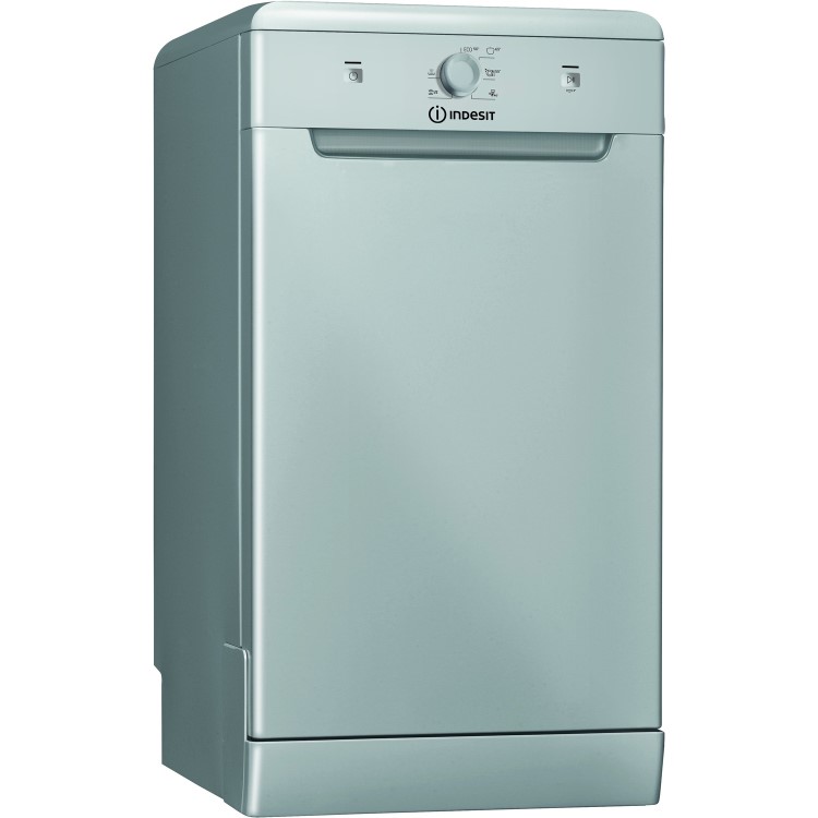 Indesit 10 Place Freestanding Slimline Dishwasher - Silver