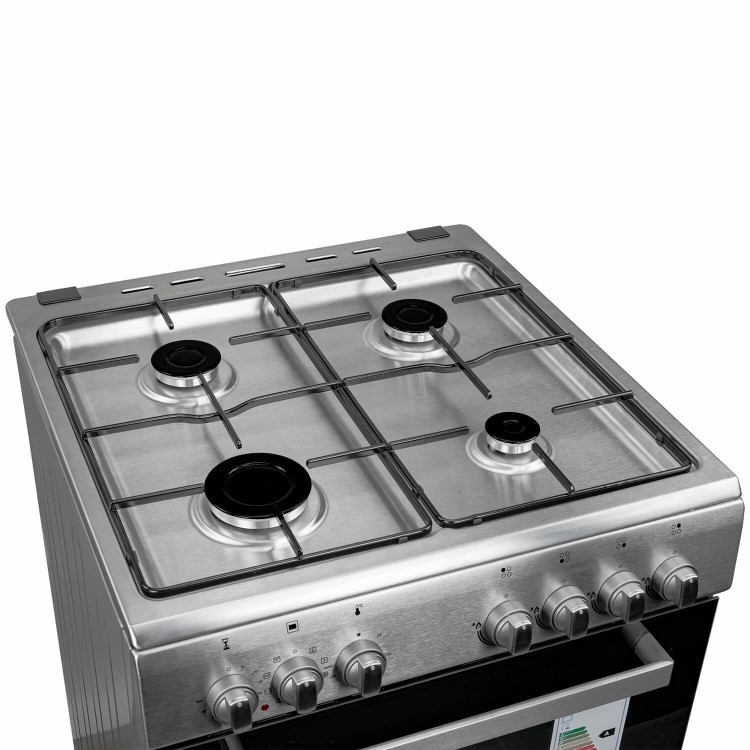 Refurbished electriQ EQDFSC60A 60cm Dual Fuel Single Oven Cooker Stainless Steel