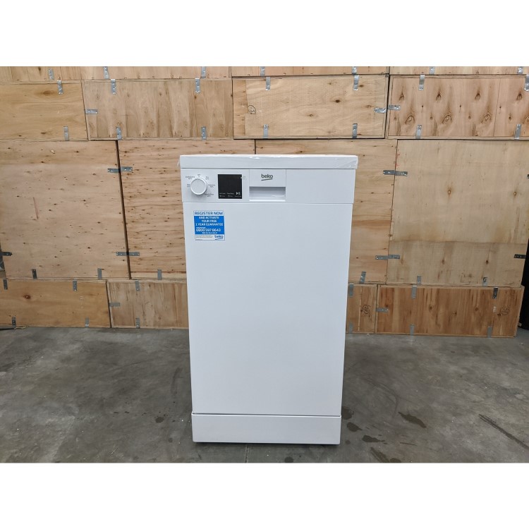 Refurbished Beko DVS05C20W Slimline 10 Place Freestanding Dishwasher